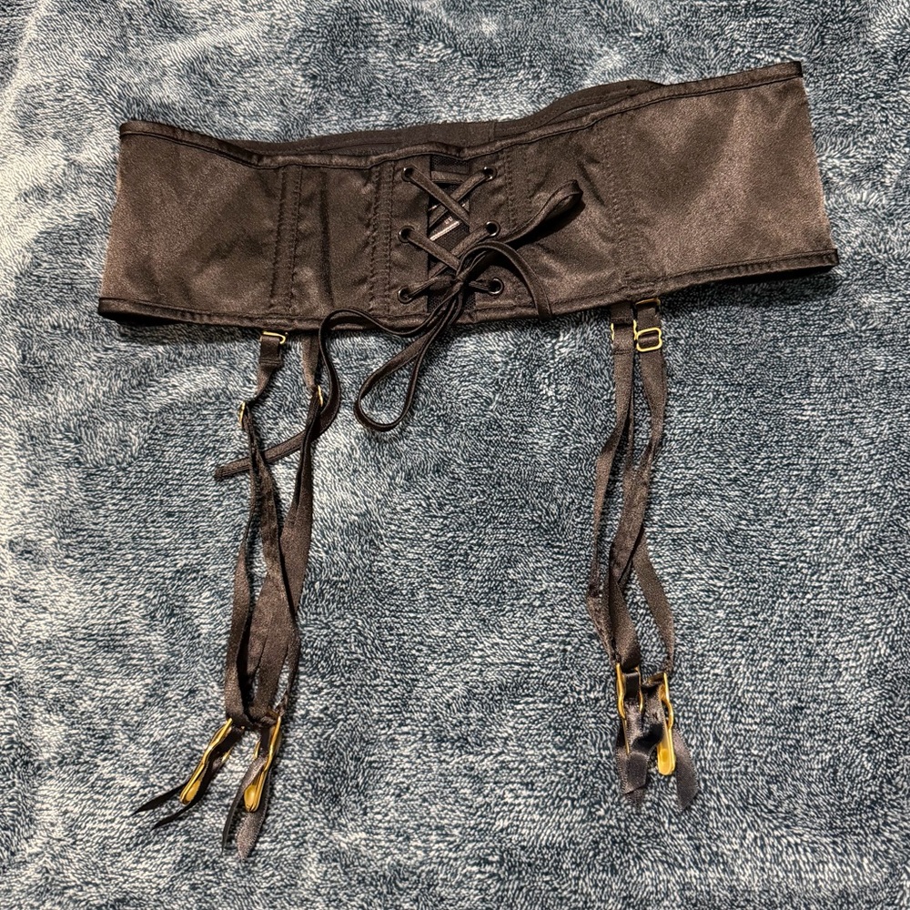 Victoria's Secret Black Mesh Garter